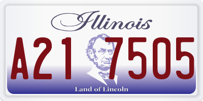 IL license plate A217505