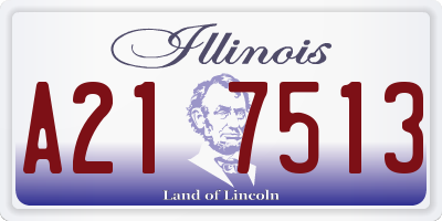 IL license plate A217513