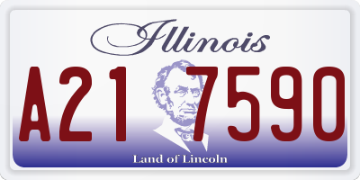 IL license plate A217590