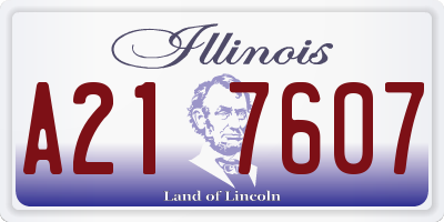 IL license plate A217607