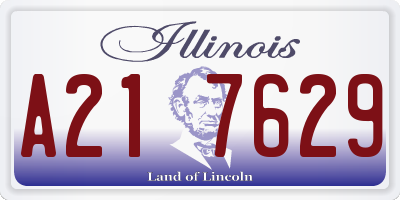 IL license plate A217629