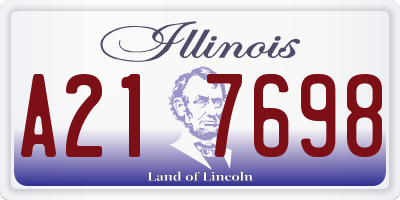 IL license plate A217698
