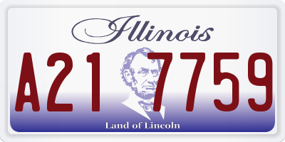 IL license plate A217759