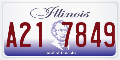 IL license plate A217849