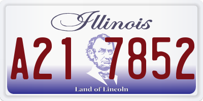 IL license plate A217852