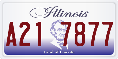 IL license plate A217877