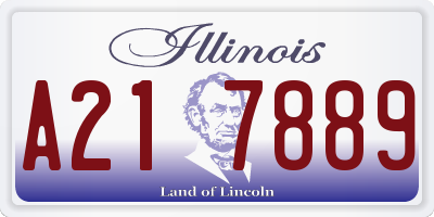 IL license plate A217889