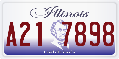 IL license plate A217898