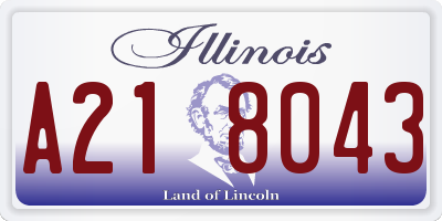 IL license plate A218043