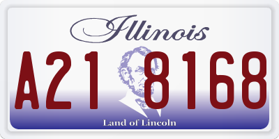IL license plate A218168