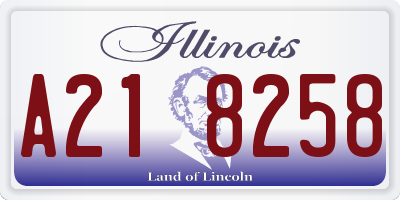 IL license plate A218258