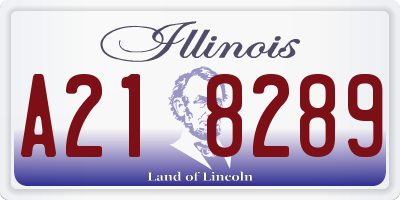 IL license plate A218289