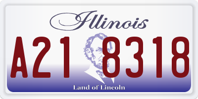 IL license plate A218318
