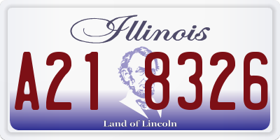 IL license plate A218326