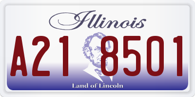 IL license plate A218501