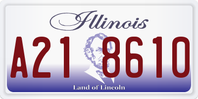 IL license plate A218610