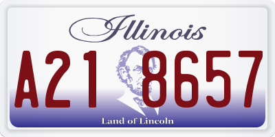 IL license plate A218657