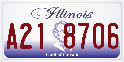 IL license plate A218706