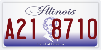 IL license plate A218710