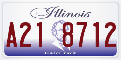 IL license plate A218712
