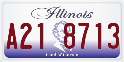 IL license plate A218713