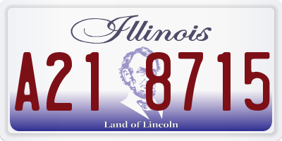 IL license plate A218715