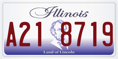 IL license plate A218719
