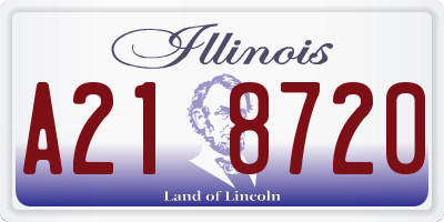 IL license plate A218720