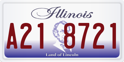 IL license plate A218721