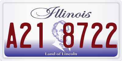 IL license plate A218722