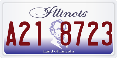 IL license plate A218723