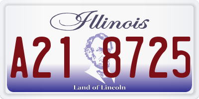 IL license plate A218725