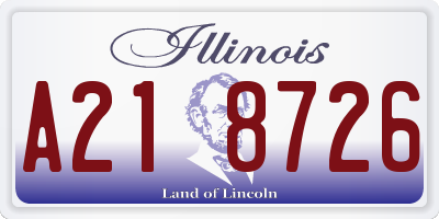 IL license plate A218726