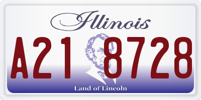 IL license plate A218728