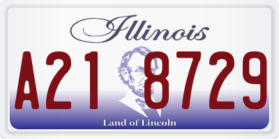 IL license plate A218729