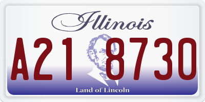 IL license plate A218730