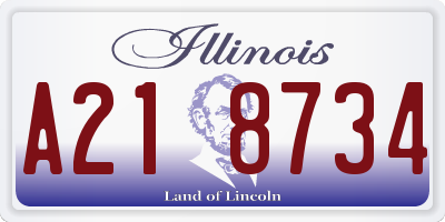 IL license plate A218734