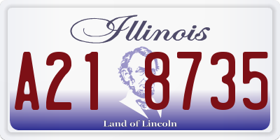 IL license plate A218735