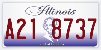 IL license plate A218737