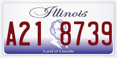 IL license plate A218739