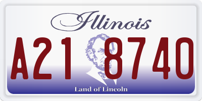 IL license plate A218740