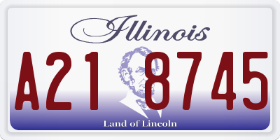 IL license plate A218745