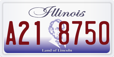 IL license plate A218750