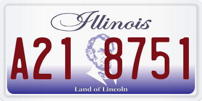 IL license plate A218751