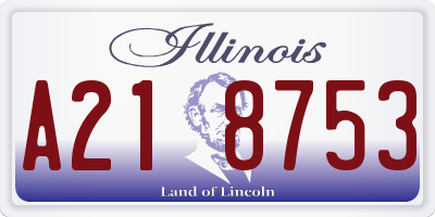IL license plate A218753
