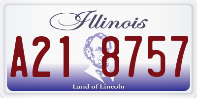 IL license plate A218757