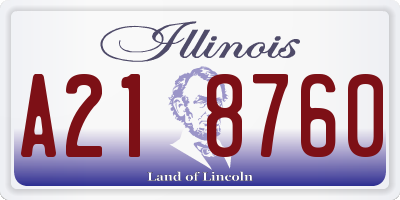 IL license plate A218760