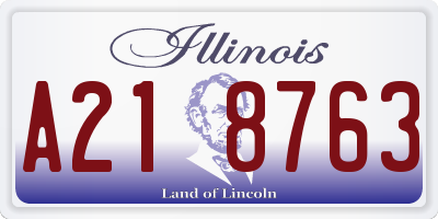 IL license plate A218763