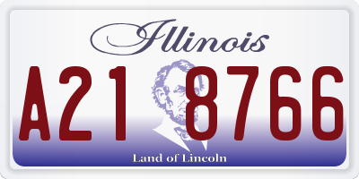 IL license plate A218766