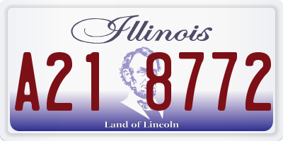 IL license plate A218772
